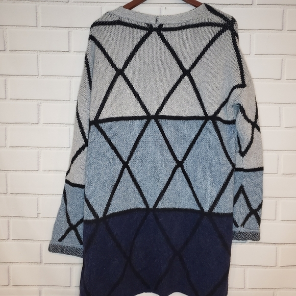 NWT Joseph A. Ombre Grid Cardigan - Picture 3 of 9